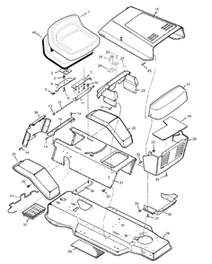 Part Location Diagram of F-99790 Briggs and Stratton Instruction Book and Parts List